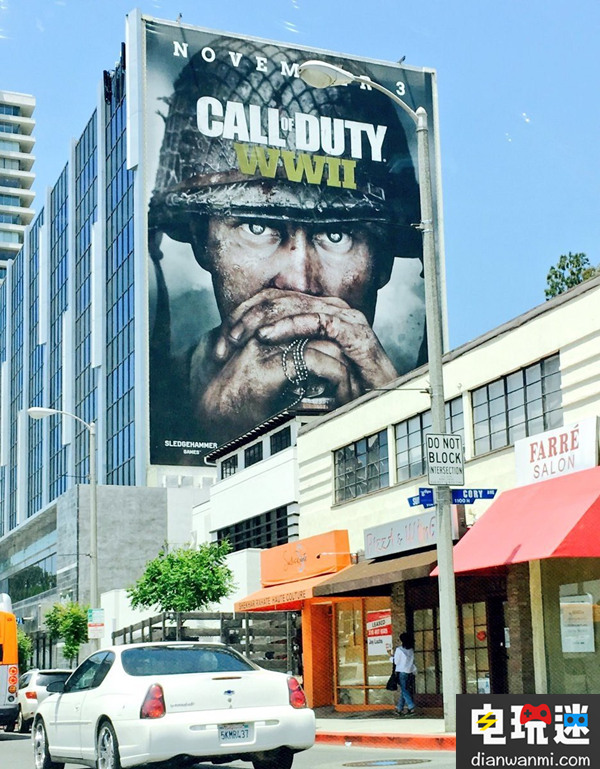 宣傳力度加大 大樓現(xiàn)《使命召喚14：二戰(zhàn)》 巨幅海報(bào)！ 動(dòng)視 二戰(zhàn) 使命召喚14 電玩迷資訊  第1張