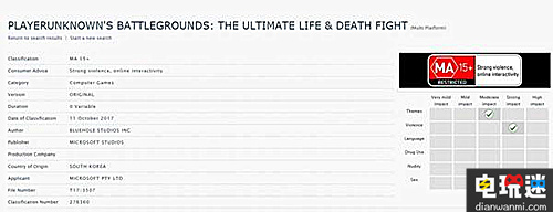 名字越來(lái)越長(zhǎng) Xbox1版《絕地求生》澳大利亞評(píng)級(jí)15+ Xbox1 絕地求生 電玩迷資訊  第1張