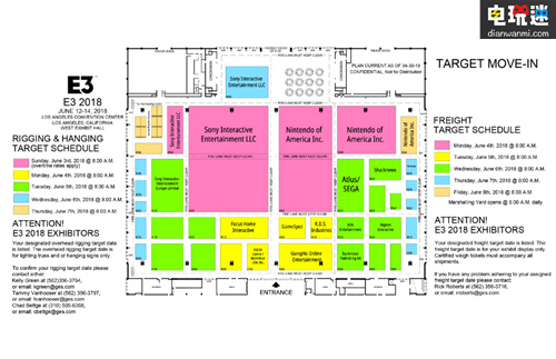 2018年 E3 現(xiàn)場展位分布圖公布 電玩迷 索尼 任天堂 E3 電玩迷資訊  第1張