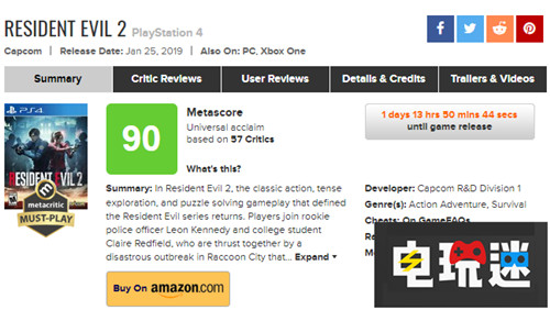 冷飯真香《生化危機(jī)2重制版》廣受媒體好評(píng)均分90 里昂 PC Xbox One PS4 生化危機(jī)2重制版 生化危機(jī)2 電玩迷資訊  第4張