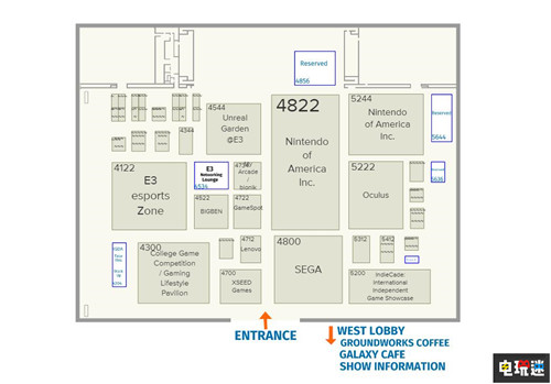 E3 2019展會(huì)地圖公開 索尼缺席北區(qū)站臺(tái)大改 索尼 動(dòng)視 E3 E3 2019 電玩迷資訊 第3張 E3 2019展會(huì)地圖公開 索尼缺席北區(qū)站臺(tái)大改 索尼 動(dòng)視 E3 E3 2019 電玩迷資訊 第3張