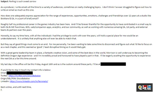 BioWare再遭戰(zhàn)力打擊 《龍騰世紀4》首席制作人離職 龍騰世紀4 龍騰世紀 BioWare 電玩迷資訊  第2張