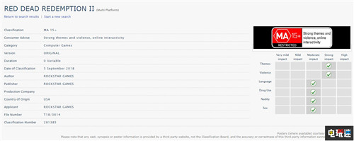 《荒野大鏢客2》在澳大利亞再次評級或為PC版 R星 PC 大表哥2 荒野大鏢客2 電玩迷資訊  第1張