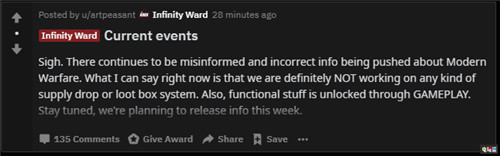 Infinity Ward確認(rèn)《使命召喚:現(xiàn)代戰(zhàn)爭(zhēng)》不含開箱系統(tǒng) Infinity Ward 動(dòng)視 戰(zhàn)網(wǎng) PC Xbox One PS4 使命召喚16 使命召喚:現(xiàn)代戰(zhàn)爭(zhēng) 電玩迷資訊 第3張 Infinity Ward確認(rèn)《使命召喚:現(xiàn)代戰(zhàn)爭(zhēng)》不含開箱系統(tǒng) Infinity Ward 動(dòng)視 戰(zhàn)網(wǎng) PC Xbox One PS4 使命召喚16 使命召喚:現(xiàn)代戰(zhàn)爭(zhēng) 電玩迷資訊 第3張