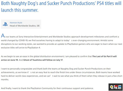 《最后生還者2》宣布6月19日發(fā)售 《對馬島之鬼》推遲半個月 索尼 PS4 對馬之魂 對馬島之鬼 最后生還者2 索尼PS  第3張
