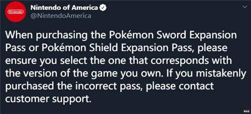 美國任天堂對《寶可夢:劍盾》購買錯誤版本季票玩家退款 任天堂 Switch 鎧之孤島 寶可夢:劍盾 任天堂SWITCH 第2張 美國任天堂對《寶可夢:劍盾》購買錯誤版本季票玩家退款 任天堂 Switch 鎧之孤島 寶可夢:劍盾 任天堂SWITCH 第2張