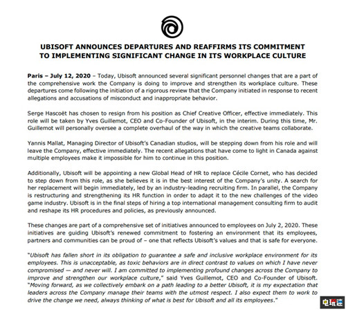 育碧大刀闊斧改革 4名高管辭職 創(chuàng)意總監(jiān) 育碧 電玩迷資訊  第2張