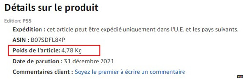 法國亞馬遜上線PS5頁面 主機(jī)重量將近PS4一倍 索尼 PS4 PS5 索尼PS  第2張