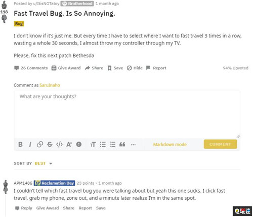 B社官方《輻射76》直播遭遇快速旅行BUG 輻射76 電玩迷資訊 第4張 B社官方《輻射76》直播遭遇快速旅行BUG 輻射76 電玩迷資訊 第4張