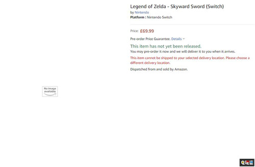 Switch版《塞爾達(dá)傳說(shuō)：天空之劍》現(xiàn)身英國(guó)亞馬遜 任天堂 Switch 塞爾達(dá)傳說(shuō)：天空之劍 任天堂SWITCH  第2張