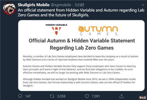 因不滿《骷髏女孩》設(shè)計師騷擾 Lab Zero陷入離職潮 密不可分 Lab Zero Games 骷髏女孩 電玩迷資訊  第6張