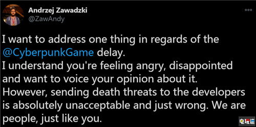《賽博朋克2077》再跳票 CDPR開發(fā)者收到死亡威脅 跳票 CDPR 賽博朋克2077 電玩迷資訊  第2張