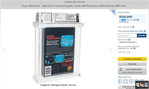 NES《超級(jí)馬里奧兄弟》卡帶31萬(wàn)美元起拍 或?qū)⒋蚱剖詹丶o(jì)錄 游戲收藏 超級(jí)瑪麗 NES 超級(jí)馬里奧兄弟 任天堂SWITCH  第2張