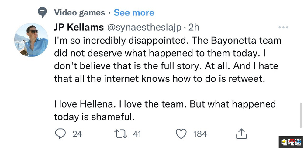 《獵天使魔女3》貝姐原英語(yǔ)配音稱白金開(kāi)出“羞辱”的報(bào)酬 單機(jī)游戲 動(dòng)作游戲 Switch NS 貝優(yōu)妮塔 白金工作室 獵天使魔女3 任天堂SWITCH 第5張 《獵天使魔女3》貝姐原英語(yǔ)配音稱白金開(kāi)出“羞辱”的報(bào)酬 單機(jī)游戲 動(dòng)作游戲 Switch NS 貝優(yōu)妮塔 白金工作室 獵天使魔女3 任天堂SWITCH 第5張