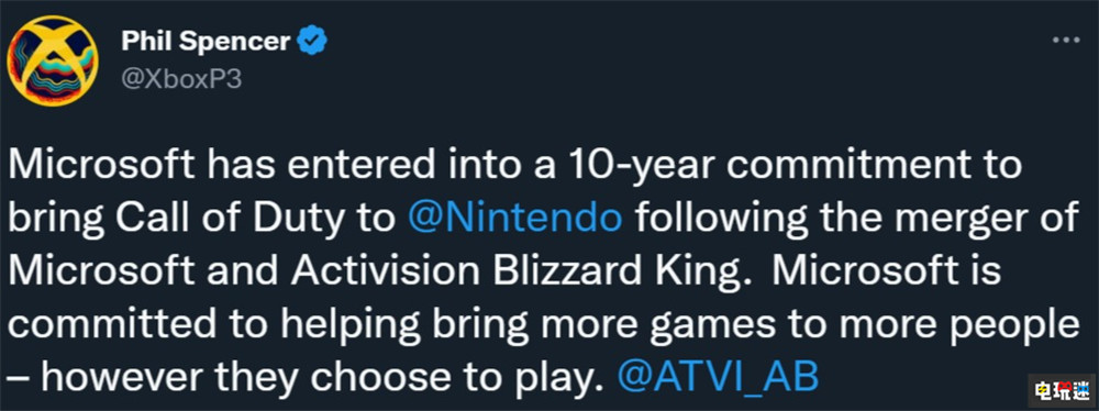 微軟承諾收購動視暴雪10年內(nèi)將《使命召喚》帶回任天堂平臺 PS5 索尼 Switch 任天堂 動視暴雪 Xbox 微軟 使命召喚 微軟XBOX  第2張