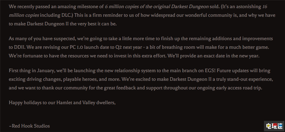《暗黑地牢2》正式版跳明年Q2 初代銷量破600萬 單機游戲 Roguelike 肉鴿 Epic 暗黑地牢2 STEAM/Epic 第2張 《暗黑地牢2》正式版跳明年Q2 初代銷量破600萬 單機游戲 Roguelike 肉鴿 Epic 暗黑地牢2 STEAM/Epic 第2張
