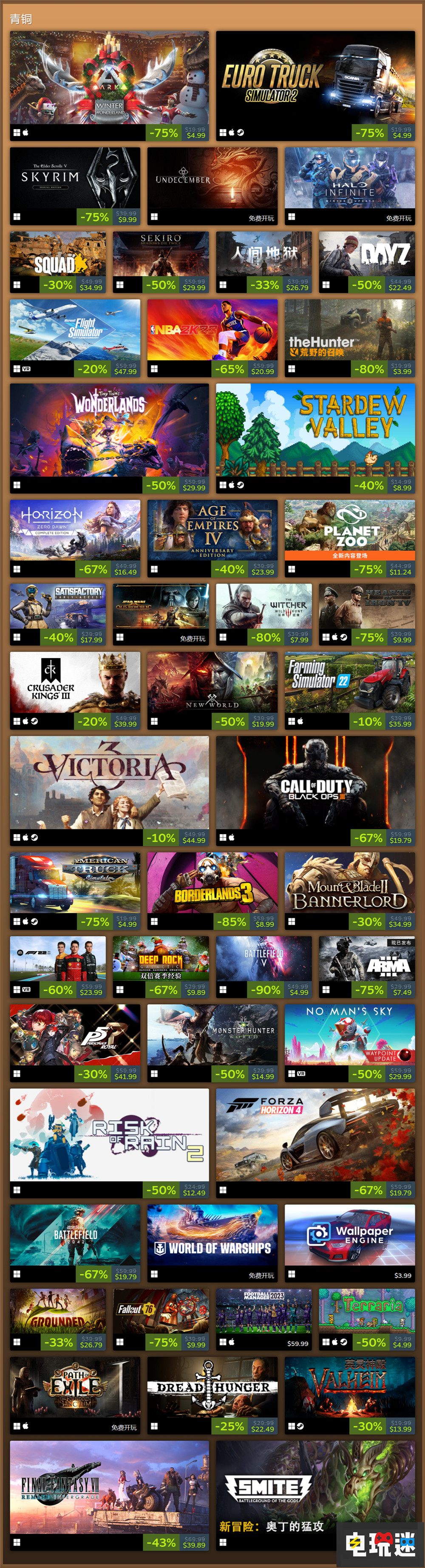 Steam 2022年榜 《艾爾登法環(huán)》等一眾游戲獲白金 愿望單指南 賽博朋克2077 消逝的光芒2 現(xiàn)代戰(zhàn)爭2 使命召喚 艾爾登法環(huán) 怪物獵人 崛起 CS：GO DOTA2 2022年榜 Steam STEAM/Epic  第5張