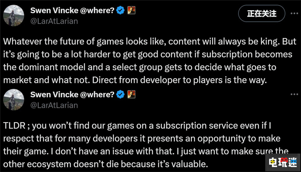 《博德之門(mén)3》開(kāi)發(fā)商CEO稱(chēng)自家游戲都不會(huì)加入訂閱服務(wù) 訂閱制 XGP 拉瑞安工作室 博德之門(mén)3 電玩迷資訊  第3張