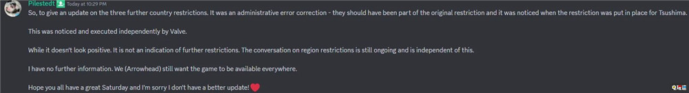 V社客服回應(yīng)《絕地潛兵2》多地區(qū)Steam下架是索尼的決定 索尼 PSN PC游戲 Steam 地獄潛兵2 絕地潛兵2 STEAM/Epic 第4張 V社客服回應(yīng)《絕地潛兵2》多地區(qū)Steam下架是索尼的決定 索尼 PSN PC游戲 Steam 地獄潛兵2 絕地潛兵2 STEAM/Epic 第4張