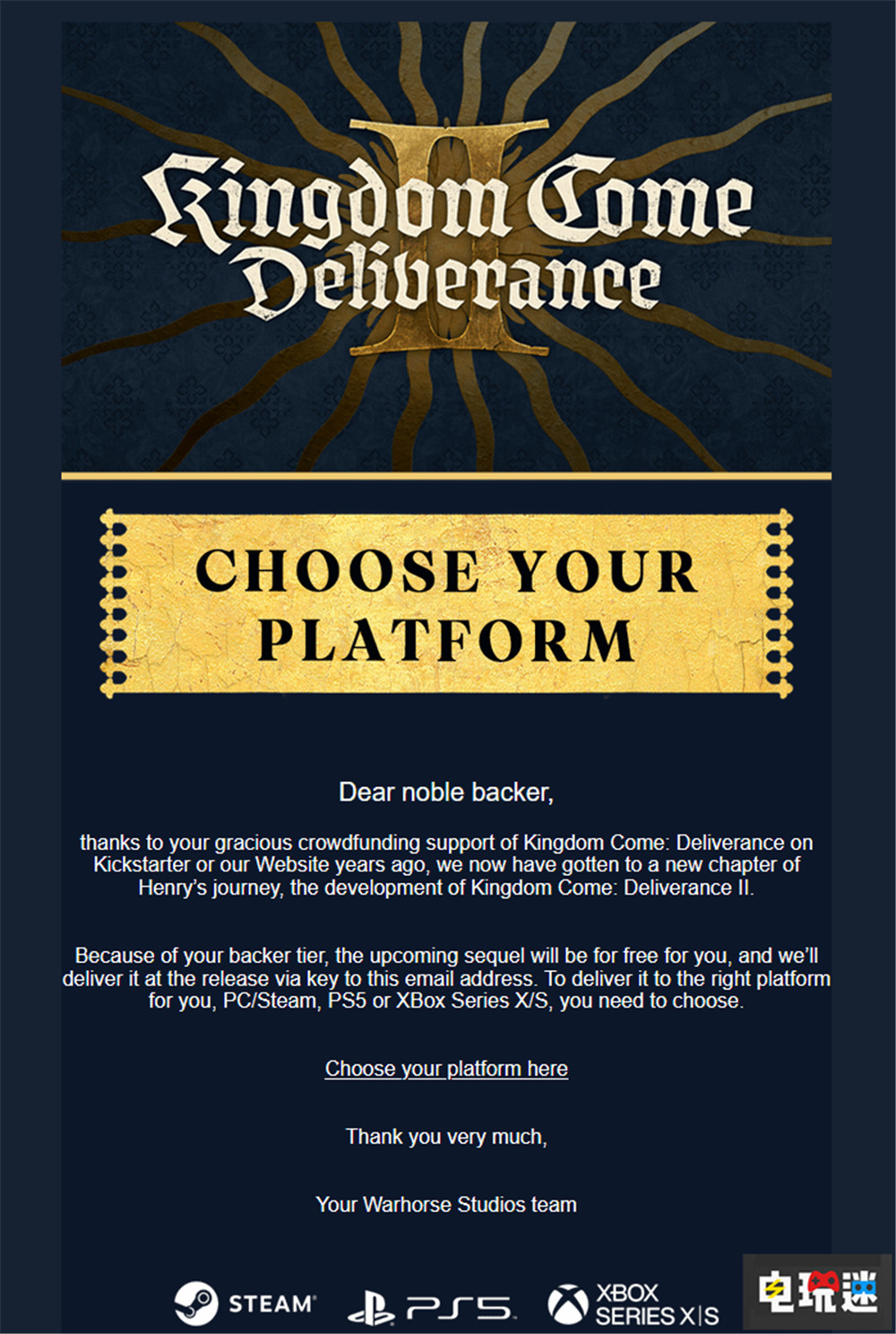 《天國(guó)：拯救2》將免費(fèi)提供給前作200美元以上眾籌者 波西米亞 中世紀(jì) RPG 天國(guó)：拯救2 電玩迷資訊  第2張