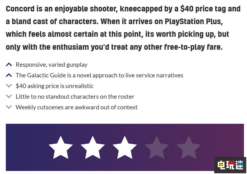 《星鳴特攻》MTC綜分：66，角色丑陋 玩法平常 游戲評分 英雄射擊 FPS Concord 星鳴特攻 索尼PS  第6張