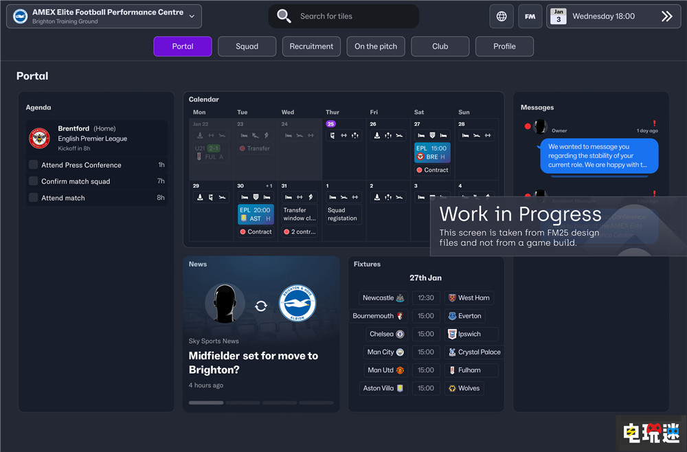 《足球經(jīng)理25》跳票明年3月 系列首次斷檔 足球游戲 跳票 游戲延期 Sports Interactive 世嘉 模擬游戲 體育游戲 足球經(jīng)理25 電玩迷資訊  第4張