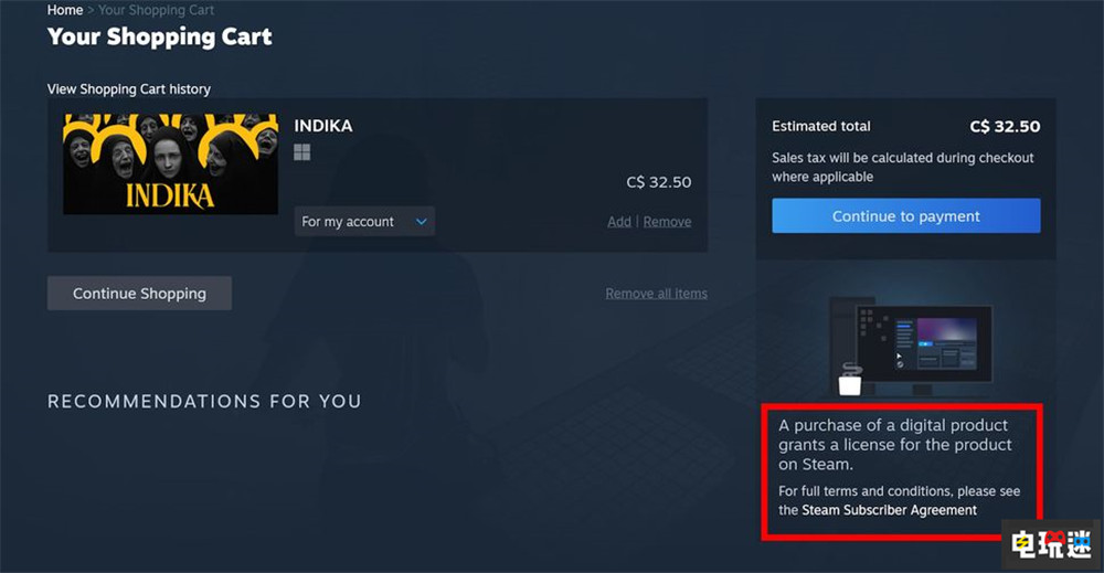 Steam明確玩家買的是游戲“使用權” 數(shù)字版游戲的尷尬 PC游戲 數(shù)字版游戲 Steam STEAM/Epic  第2張