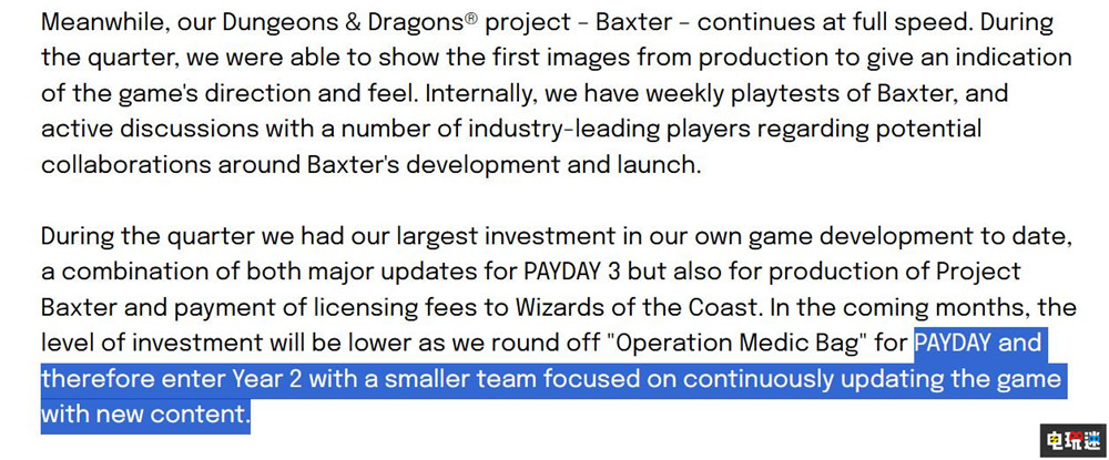 Starbreeze稱《收獲日3》第二年將降低開發(fā)投入 合作游戲 Payday 3 收獲日3 電玩迷資訊 第3張 Starbreeze稱《收獲日3》第二年將降低開發(fā)投入 合作游戲 Payday 3 收獲日3 電玩迷資訊 第3張