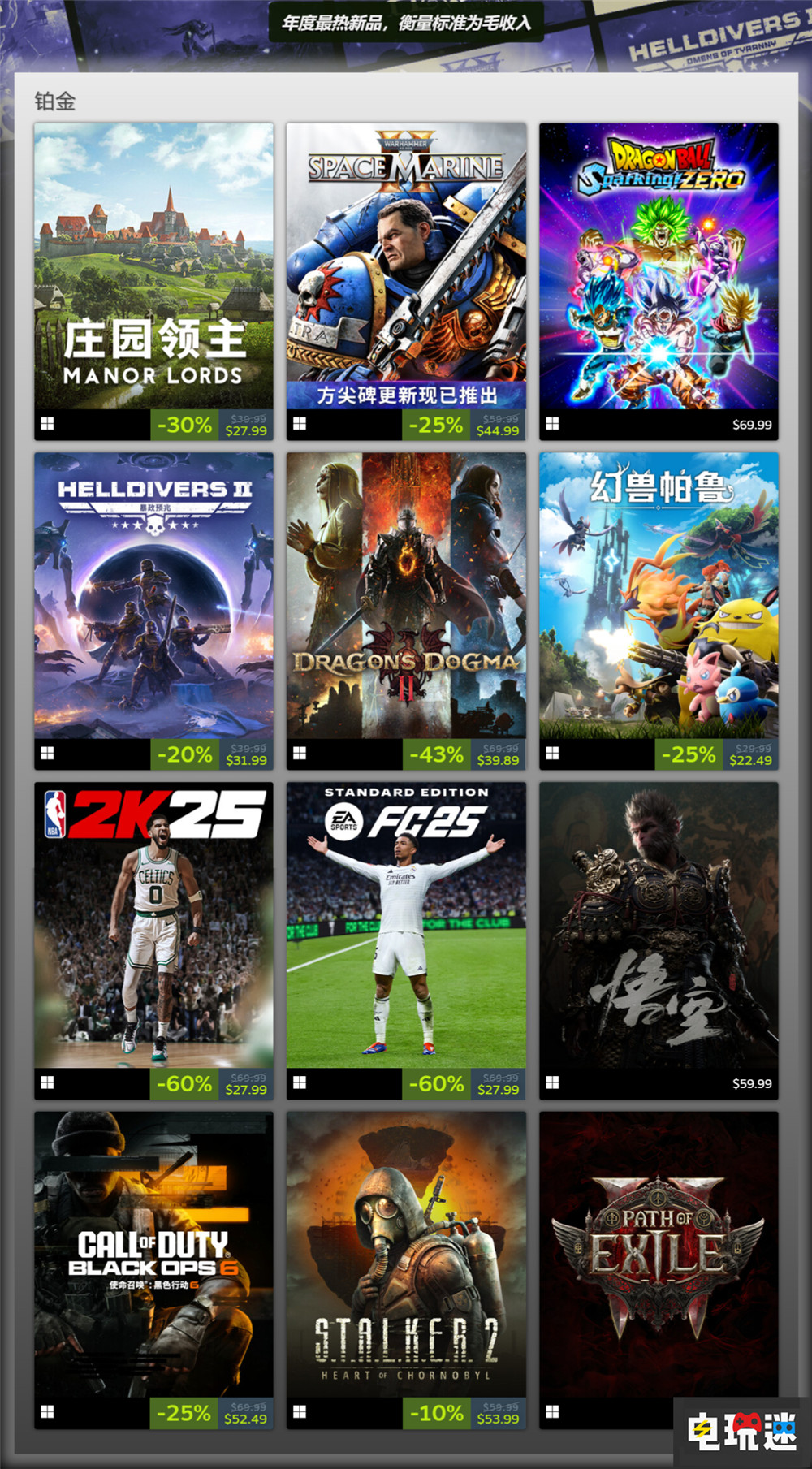 《黑神話：悟空》獲得2024年Steam四項“鉑金級”評價  STEAM/Epic  第4張