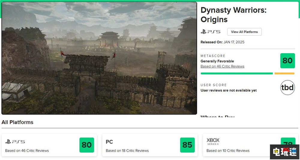 《真三國(guó)無(wú)雙：起源》評(píng)分解禁MTC：80分 適合入坑的新作 無(wú)雙 割草 游戲評(píng)分 真三國(guó)無(wú)雙：起源 電玩迷資訊  第2張