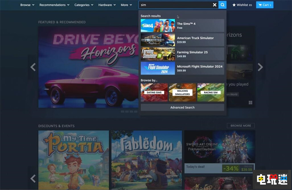 Steam推出新商店界面:取消首頁左側(cè)選項欄 增強(qiáng)搜索 PC游戲 Steam Valve STEAM/Epic 第2張 Steam推出新商店界面:取消首頁左側(cè)選項欄 增強(qiáng)搜索 PC游戲 Steam Valve STEAM/Epic 第2張