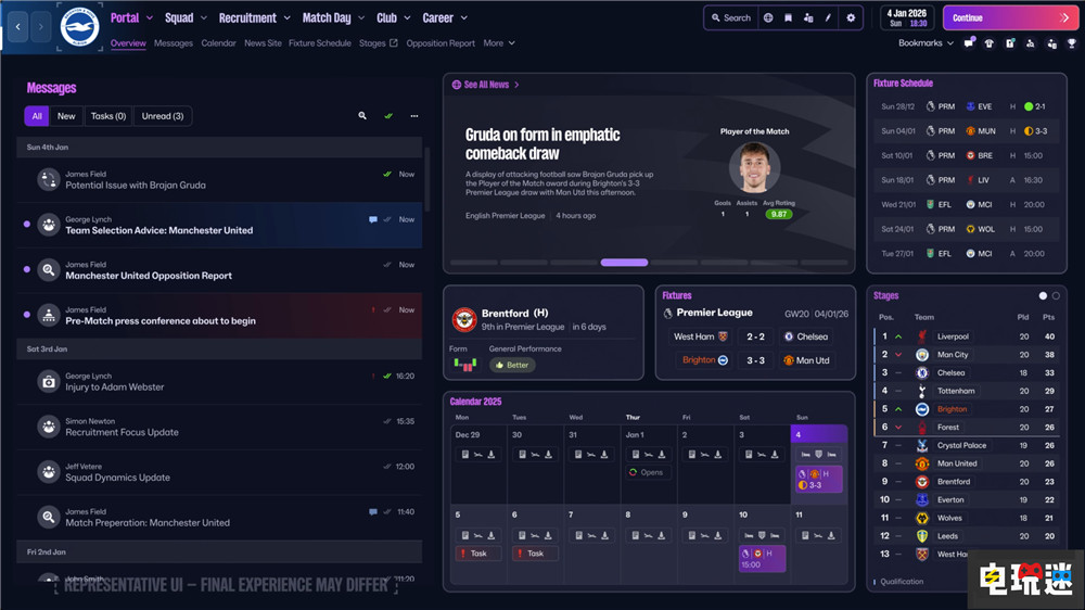 《足球經(jīng)理26》宣布11月4日發(fā)售 首發(fā)加入XGP 女足 世嘉 英超聯(lián)賽 Unity 足球經(jīng)理26 電玩迷資訊 第4張 《足球經(jīng)理26》宣布11月4日發(fā)售 首發(fā)加入XGP 女足 世嘉 英超聯(lián)賽 Unity 足球經(jīng)理26 電玩迷資訊 第4張