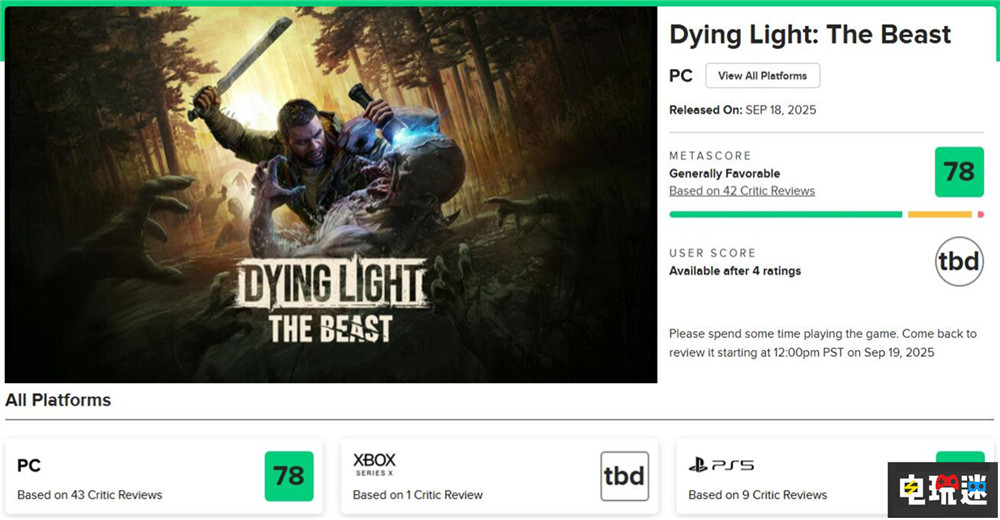 《消逝的光芒:困獸》MTC:78分 跑酷戰(zhàn)斗依舊爽快 消逝的光芒:困獸 跑酷游戲 僵尸游戲 游戲評(píng)分 FPS 消逝的光芒:野獸 電玩迷資訊 第2張 《消逝的光芒:困獸》MTC:78分 跑酷戰(zhàn)斗依舊爽快 消逝的光芒:困獸 跑酷游戲 僵尸游戲 游戲評(píng)分 FPS 消逝的光芒:野獸 電玩迷資訊 第2張