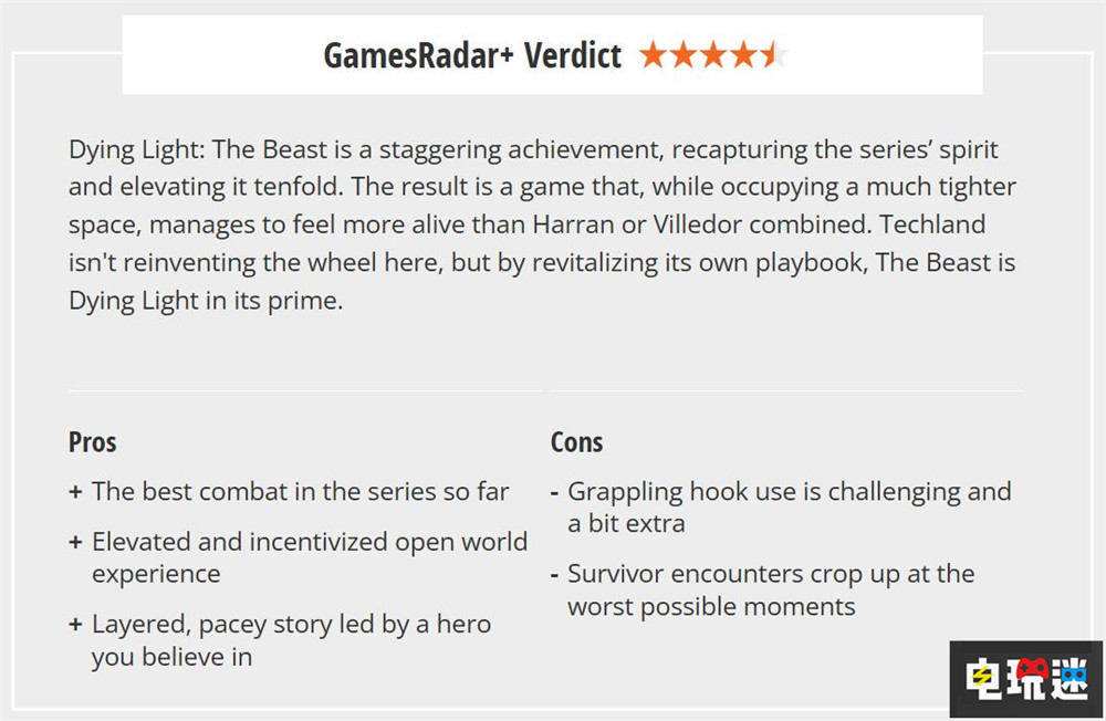 《消逝的光芒:困獸》MTC:78分 跑酷戰(zhàn)斗依舊爽快 消逝的光芒:困獸 跑酷游戲 僵尸游戲 游戲評(píng)分 FPS 消逝的光芒:野獸 電玩迷資訊 第3張 《消逝的光芒:困獸》MTC:78分 跑酷戰(zhàn)斗依舊爽快 消逝的光芒:困獸 跑酷游戲 僵尸游戲 游戲評(píng)分 FPS 消逝的光芒:野獸 電玩迷資訊 第3張